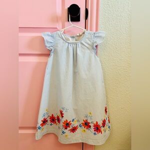 Floral Embroidered Kids Dress